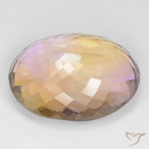 44.80克拉天然紫黄晶，椭圆形，VVS