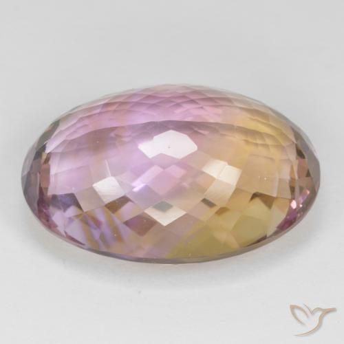 36.45克拉天然紫黄晶，椭圆形，VVS-VS
