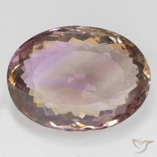 38.41ct 天然 双色 紫黄晶, 椭圆形, VVS