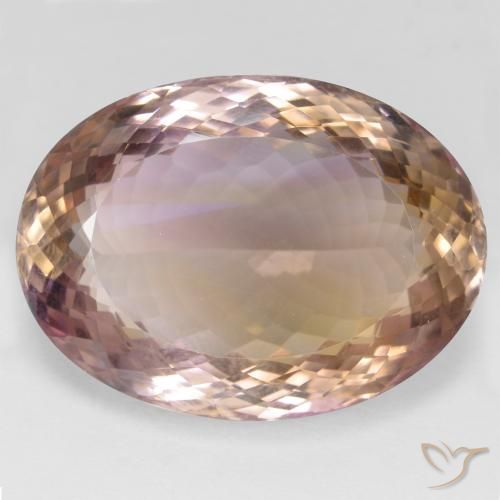 49.30ct 天然 双色 紫黄晶, 椭圆形, VVS