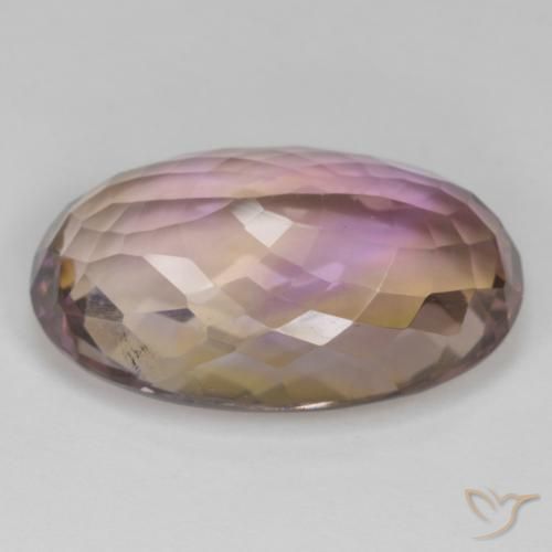 25.25克拉天然紫黄晶，椭圆形，VVS-VS