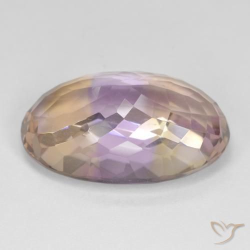 18.83克拉天然紫黄晶，椭圆形，VVS-VS