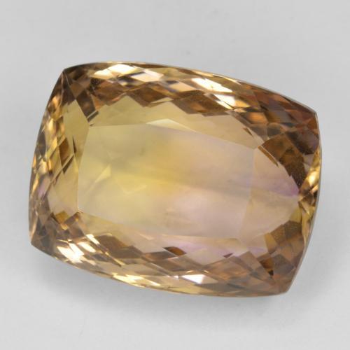 27.60克拉天然双色紫黄晶，垫形剪裁，20.2×15.5毫米，VVS