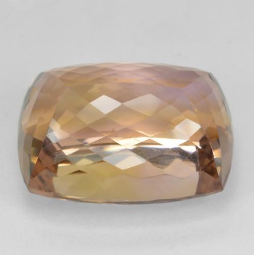 27.60克拉天然双色紫黄晶，垫形剪裁，20.2×15.5毫米，VVS