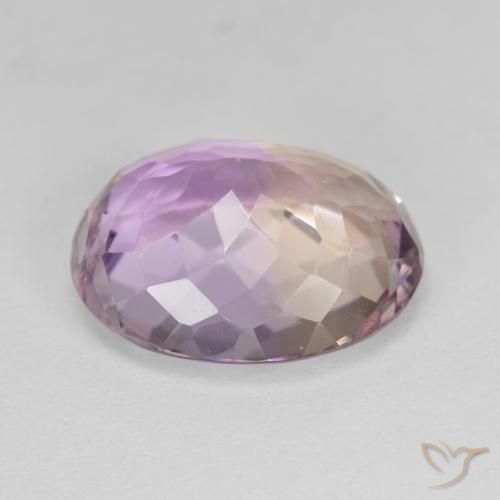 7.65克拉天然紫黄晶，椭圆形，VVS-VS