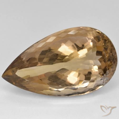 39.74ct 天然 双色 紫黄晶, 梨形, VVS