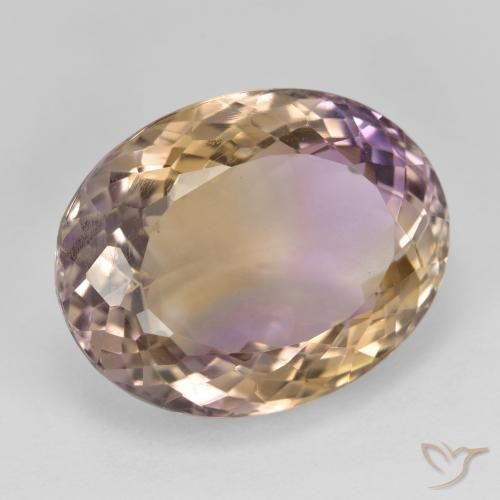 20.21克拉天然紫黄晶，椭圆形，VVS-VS