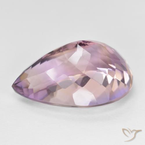16.84克拉天然紫黄晶，梨形，VVS