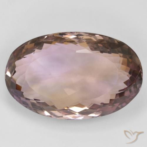 28.88ct 天然 双色 紫黄晶, 椭圆形, VVS-VS