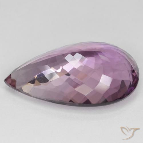 22.50克拉天然紫黄晶，梨形，VVS