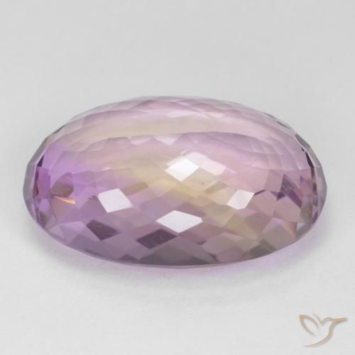 20.00克拉天然紫黄晶，椭圆形，VVS