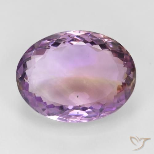 19.63ct 天然 双色 紫黄晶, 椭圆形, VS
