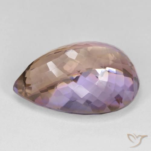 20.76克拉天然紫黄晶，梨形，VVS-VS