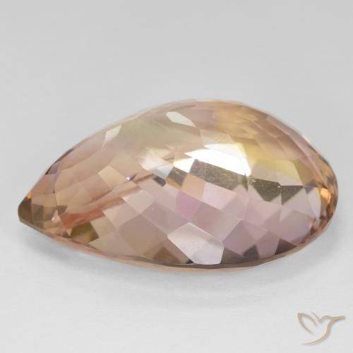 28.98克拉天然紫黄晶，梨形，VVS-VS