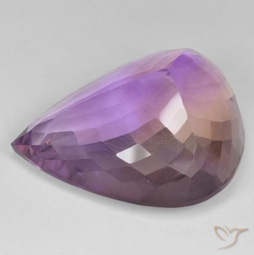 33.36克拉天然紫黄晶，梨形，VVS-VS