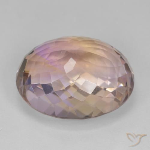 25.74克拉天然紫黄晶，椭圆形，VVS-VS