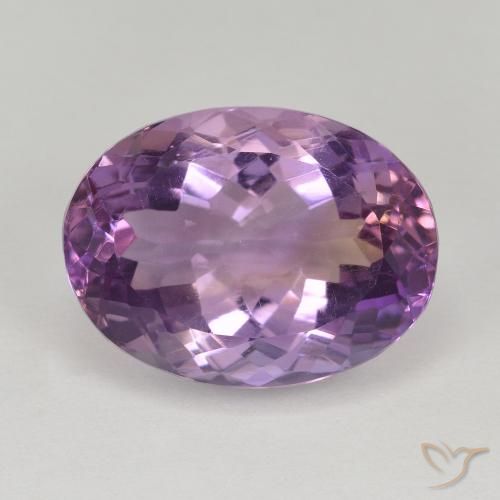 14.62克拉天然双色紫黄晶，椭圆形切割，17.4×13毫米，VVS-VS