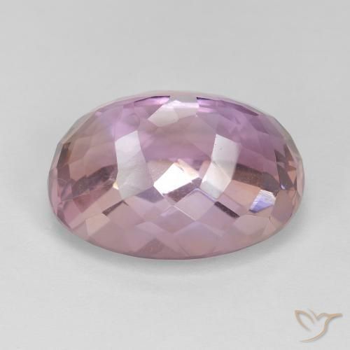 14.62克拉天然双色紫黄晶，椭圆形切割，17.4×13毫米，VVS-VS
