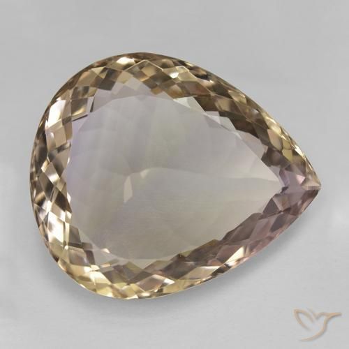 23.48克拉天然紫黄晶，梨形，VVS-VS