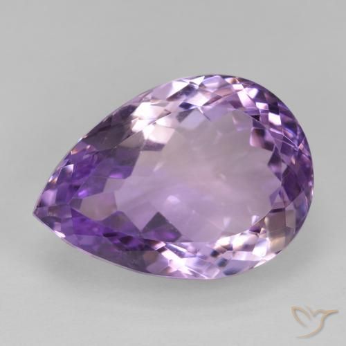 19.30克拉天然紫黄晶，梨形，VVS-VS