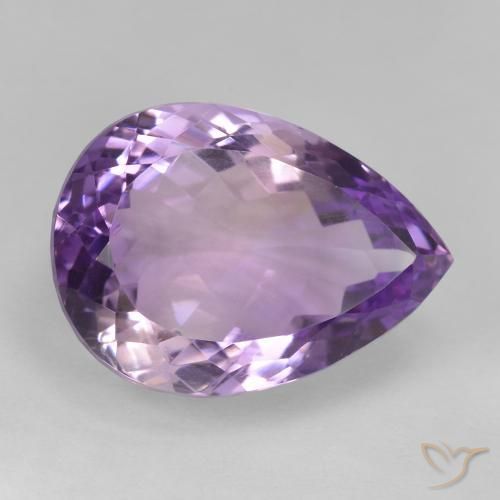 19.30克拉天然紫黄晶，梨形，VVS-VS