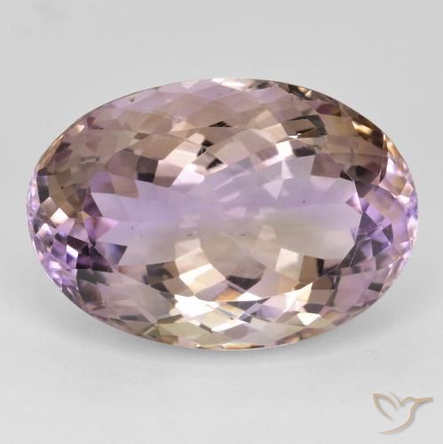 24.19ct 天然 双色 紫黄晶, 椭圆形, VS