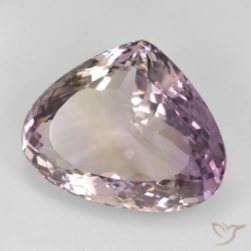 25.90克拉天然紫黄晶，梨形，VVS-VS