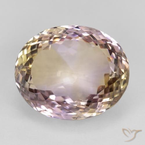 23.65ct 天然 双色 紫黄晶, 椭圆形, VVS-VS