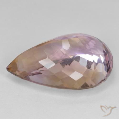 23.89克拉天然紫黄晶，梨形，VS
