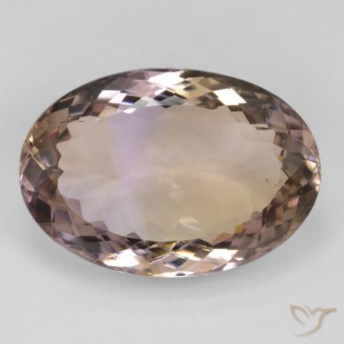 24.83ct 天然 双色 紫黄晶, 椭圆形, VS