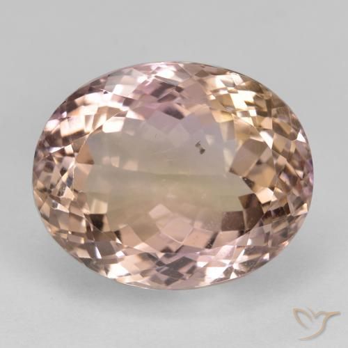 22.23ct 天然 双色 紫黄晶, 椭圆形, VS