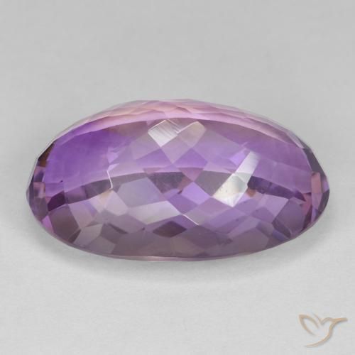 17.98克拉天然紫黄晶，椭圆形，VS
