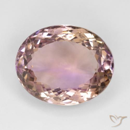 19.11ct 天然 双色 紫黄晶, 椭圆形, VS