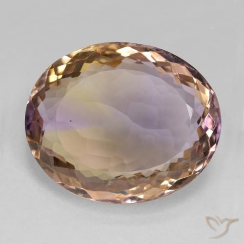 22.41ct 天然 双色 紫黄晶, 椭圆形, VS