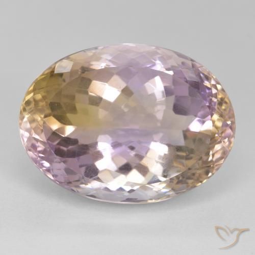 26.19ct 天然 双色 紫黄晶, 椭圆形, VS