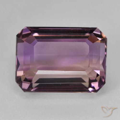 9.78ct 天然 双色 紫黄晶, 祖母绿式切割, VVS-VS