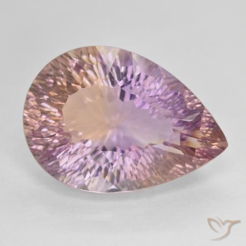 13.95ct 天然 双色 紫黄晶, 梨形, VVS