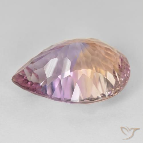 13.95克拉天然紫黄晶，梨形，VVS