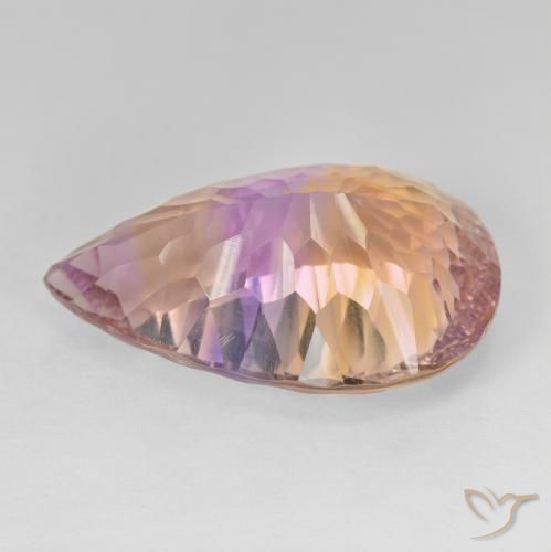 16.13克拉天然紫黄晶，梨形，VVS