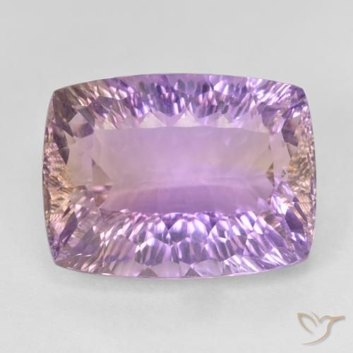 13.49ct 天然 双色 紫黄晶, 软垫, VVS