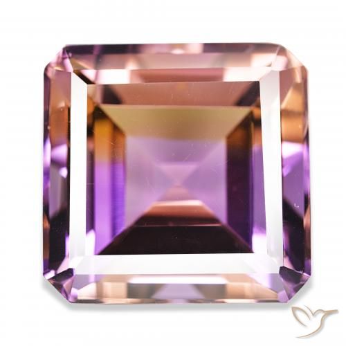 33.16ct 双色 紫黄晶 宝石, 祖母绿式切割, IF