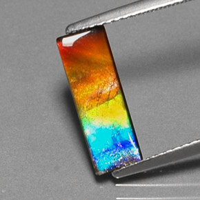 1.83克拉天然菊石宝石，长方形切工，不透明