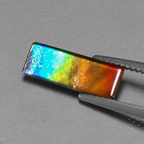 1.83克拉天然菊石宝石，长方形切工，不透明