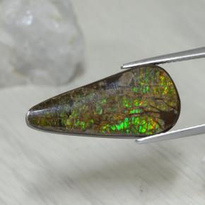 9.02克拉天然多色菊石宝石，梨形，23.3×10.8毫米，不透明