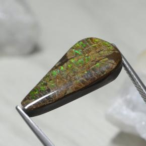 9.02克拉天然多色菊石宝石，梨形，23.3×10.8毫米，不透明