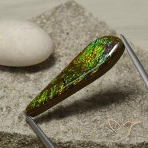 14.49克拉天然菊石，花式切割，不透明