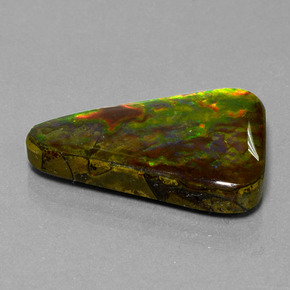 20.75克拉天然多色菊石宝石，三角形，27.6×18.7毫米，不透明