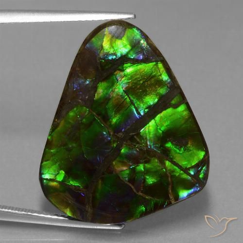 21.05ct 天然 彩色 菊石, 胖三角形, 不透明