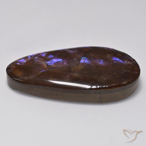 20.69克拉天然多色菊石宝石，梨形，30.2×16.1毫米，不透明