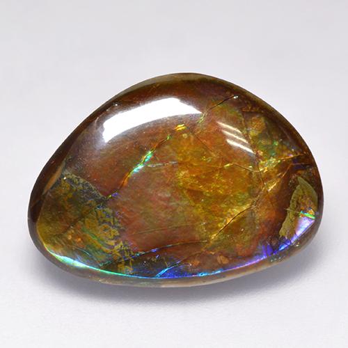14.52克拉天然多色菊石宝石，异形，20.8×15毫米，不透明